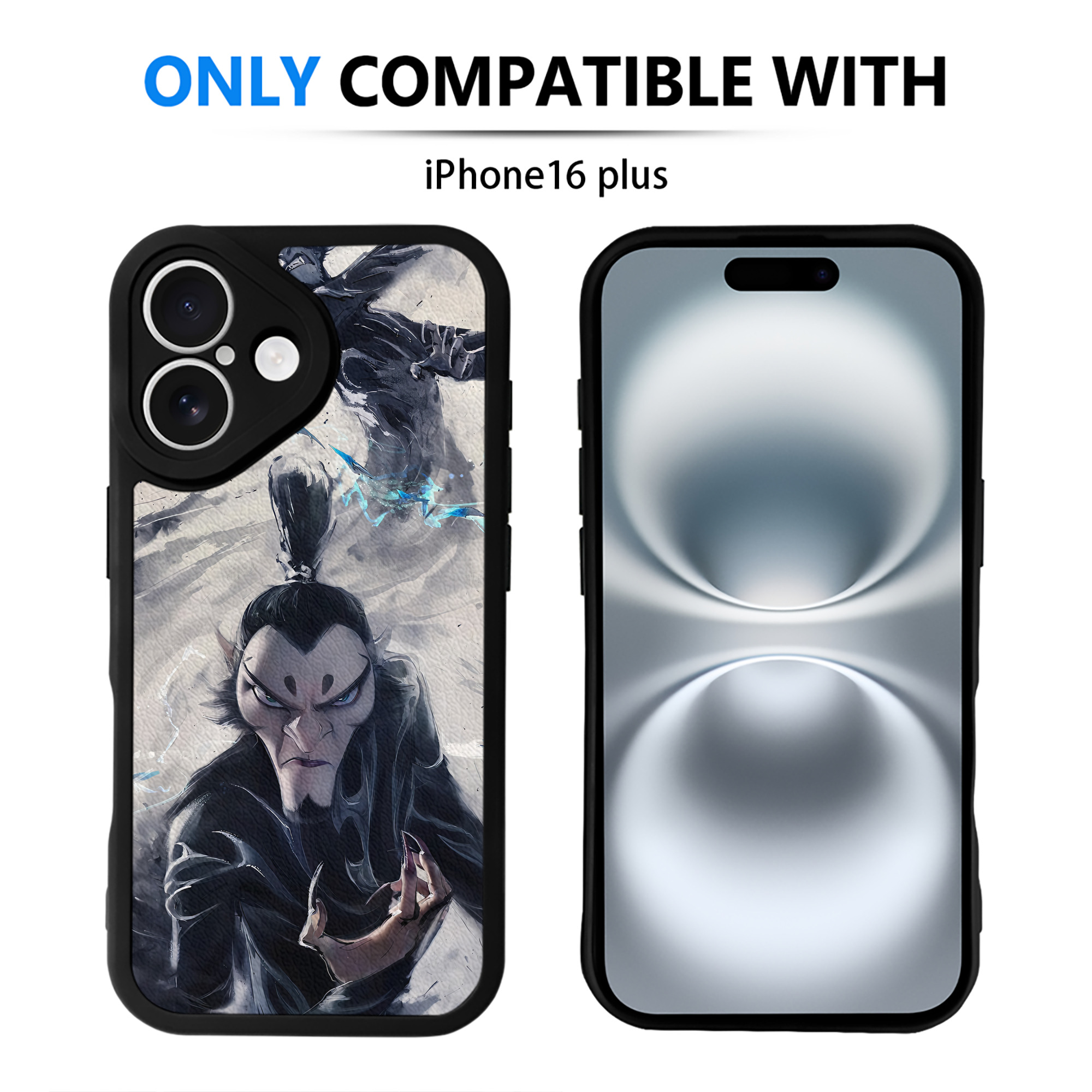 （画像用） Ne Zha 2 ナタ 魔童の大暴れ 【iPhone 16シリーズ対応】シリコンスマホケース（レザー調） 材質：シリコン